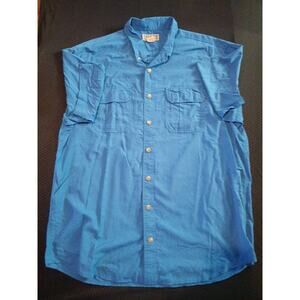 Duluth Trading Company Button Down Shirt Mens XL Tall ShortSleeve Nylon A23